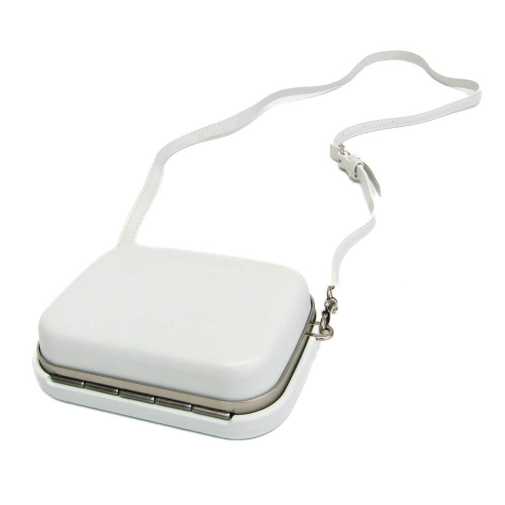 Balenciaga Lunchbox Mini Case 638324 Women's Plastic,Leather Shoulder Bag White - Picture 3 of 16